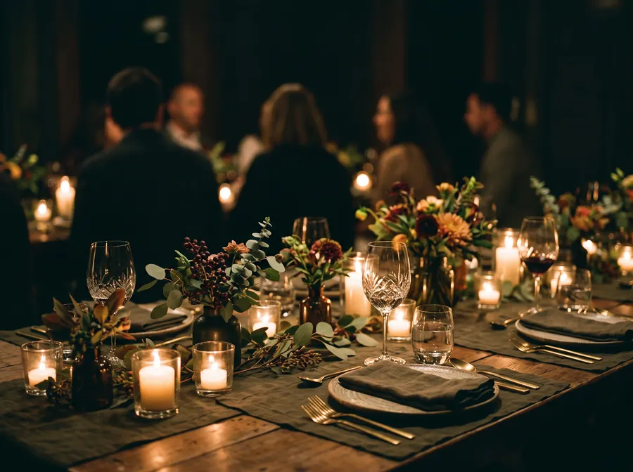 Light, candles and what goes on the table
