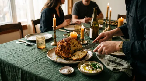 The vegetable centrepiece stopped being a compromise